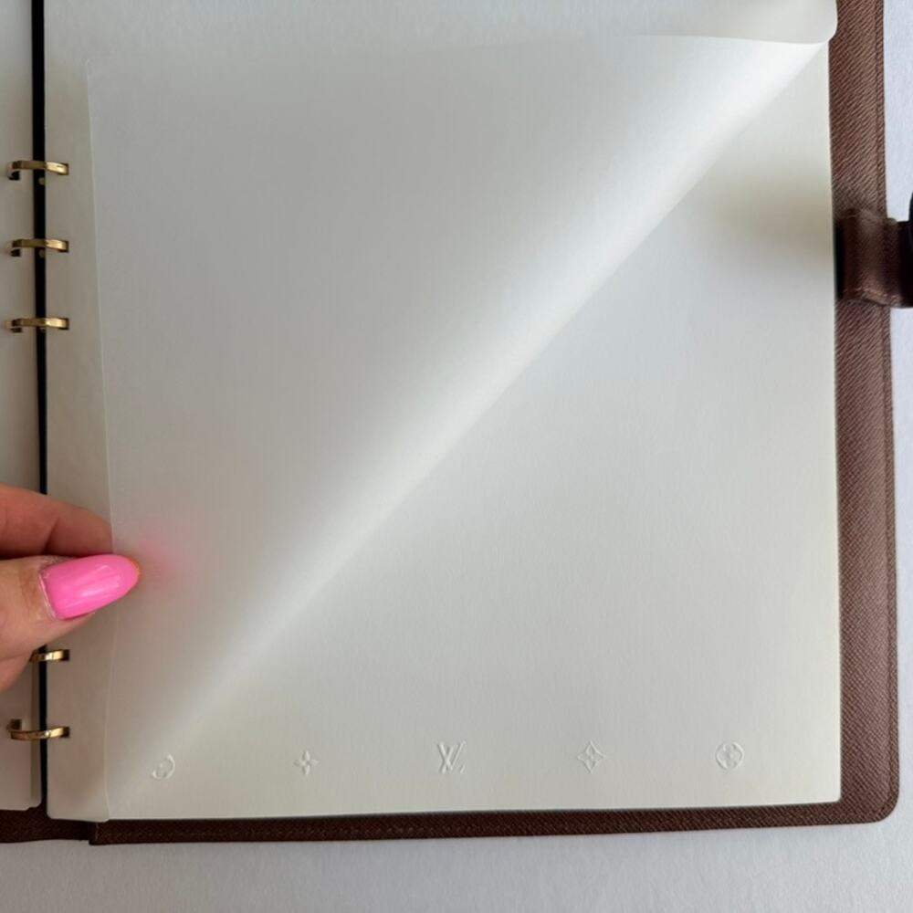 Louis Vuitton Monogram Large Desk Agenda Cover & Notepad RARE 2008 Bloc A4 EUC - Picture 15 of 16